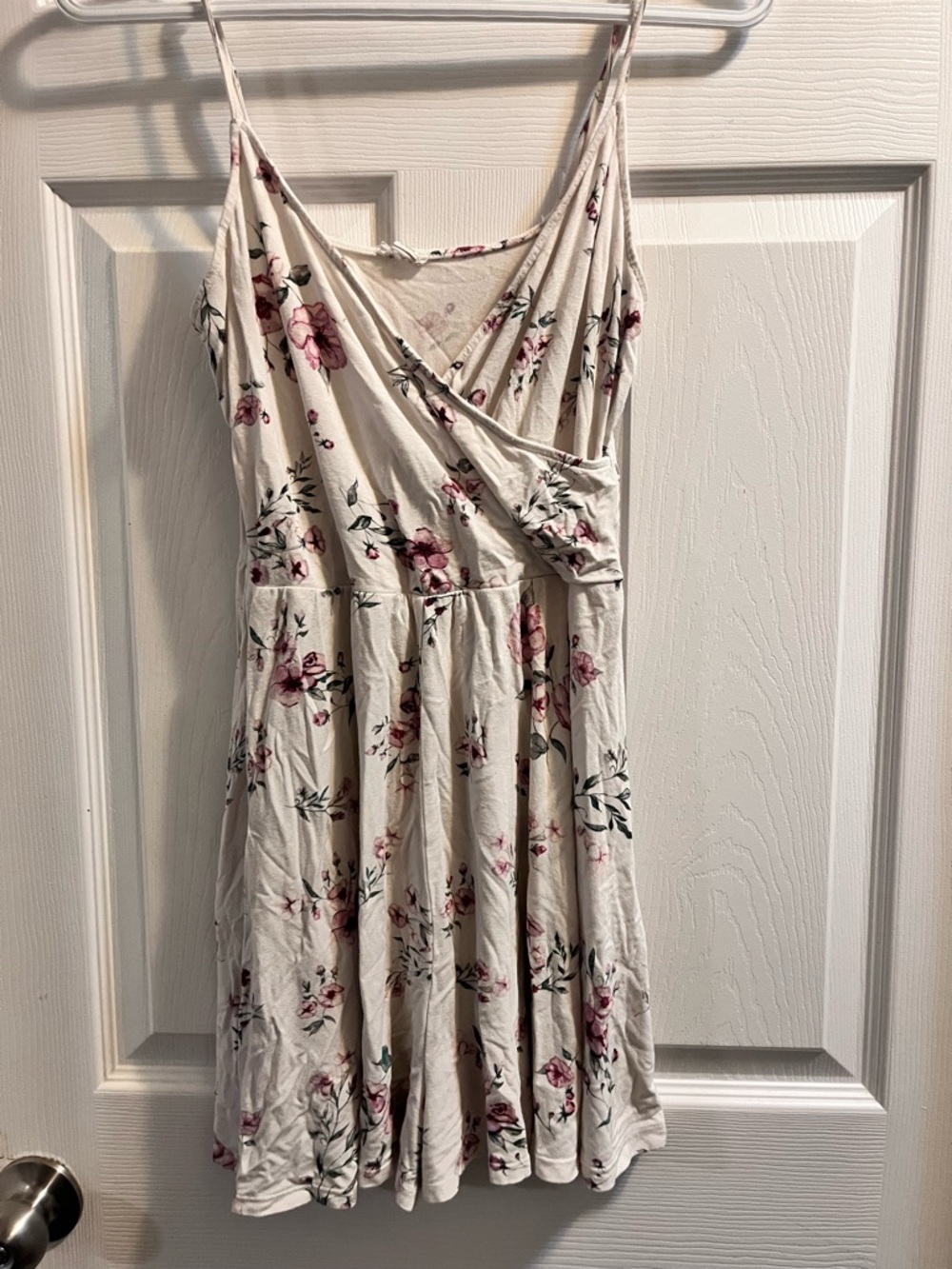 Garage Cream Floral Sleeveless Wrap Romper